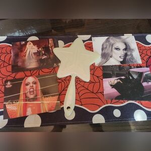 Jeffree star hand mirror and 4 postcards